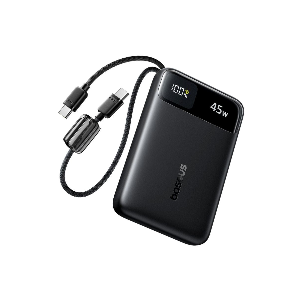 Baseus EnerFill FC11 Power Bank with Dual Built-in USB-C Cables 10000mAh 45W Black