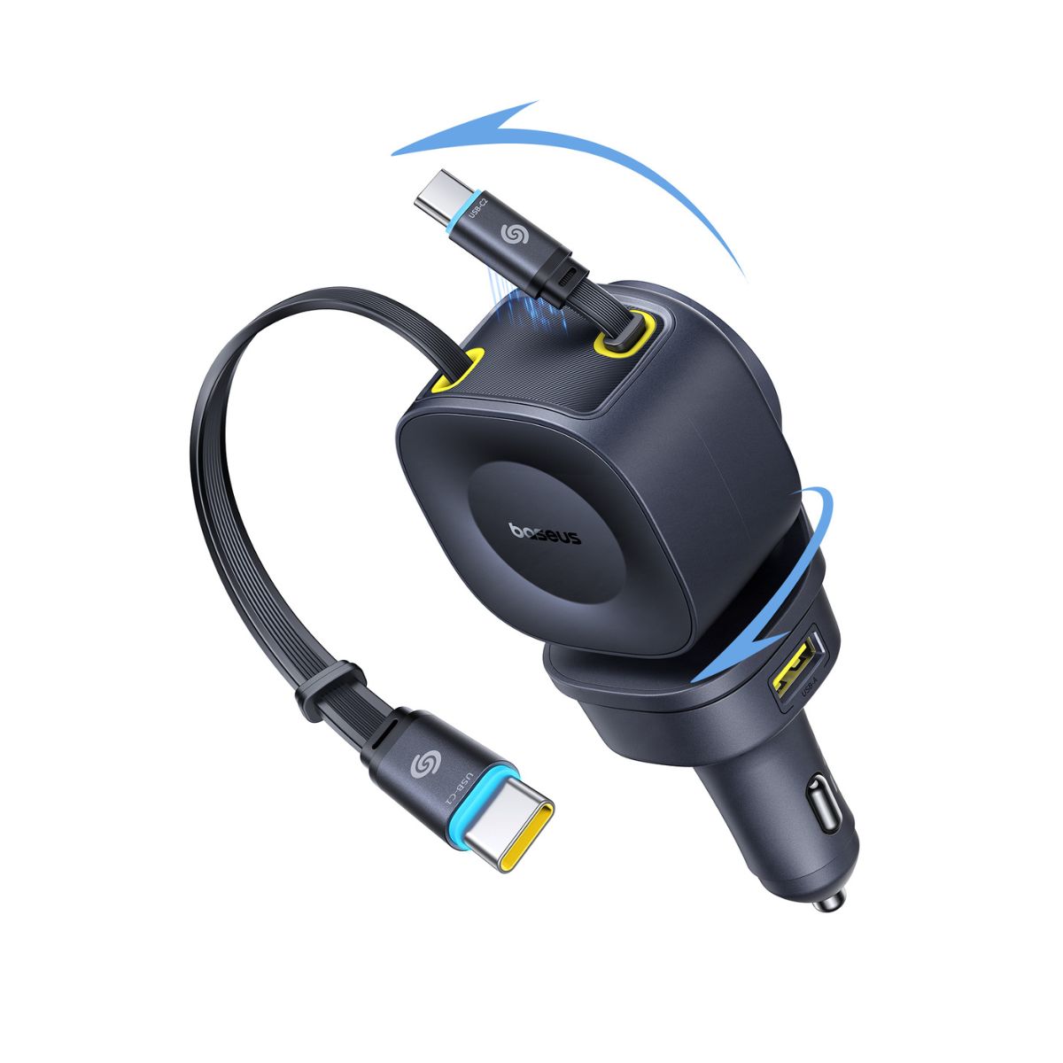 Baseus PrimeTrip VR2 Max Car Charger with Retractable Cable 3C+U 163W