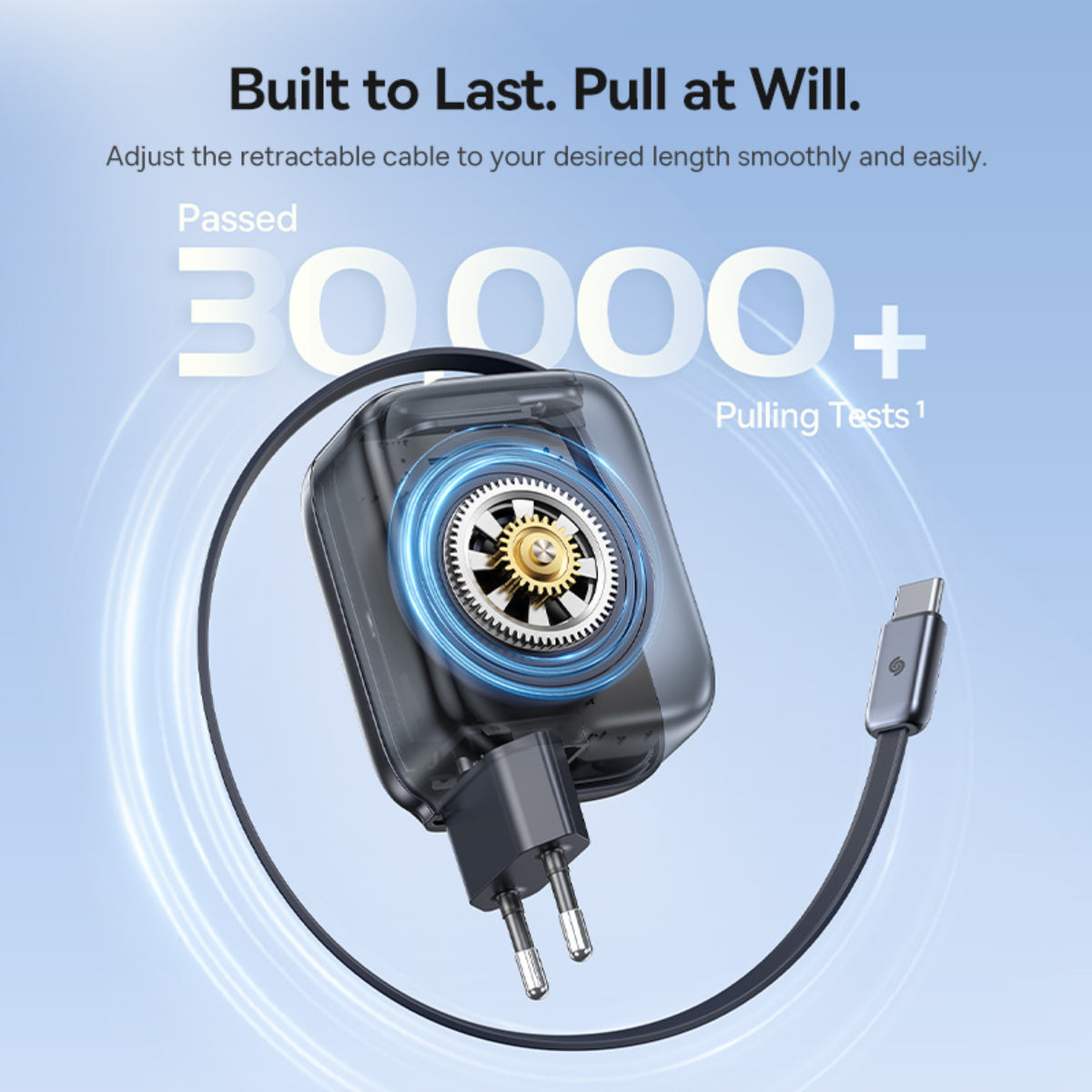 Baseus EnerCore CJ11 Fast Charger with Retractable Cable 2C 45W