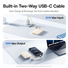 Baseus EnerFill FC11 Power Bank with Dual Built-in USB-C Cables 10000mAh 45W