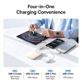 Baseus EnerFill FC11 Power Bank with Dual Built-in USB-C Cables 10000mAh 45W