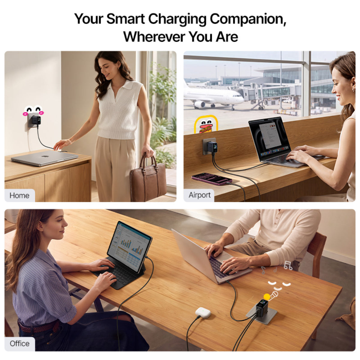 Baseus PicoGo Pro AH22 Digital Display 3-Port Fast Charger 100W