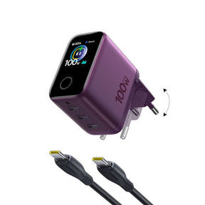Baseus PicoGo Pro AH22 Digital Display Fast Charger 3C 100W Dark Cherry