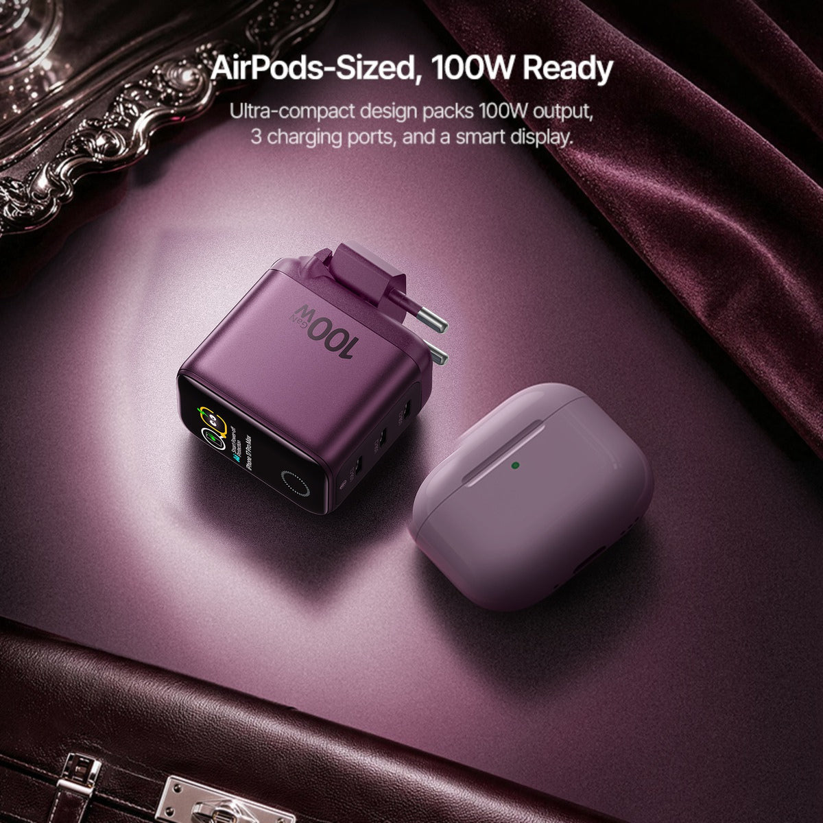 Baseus PicoGo Pro AH22 Digital Display 3-Port Fast Charger 100W