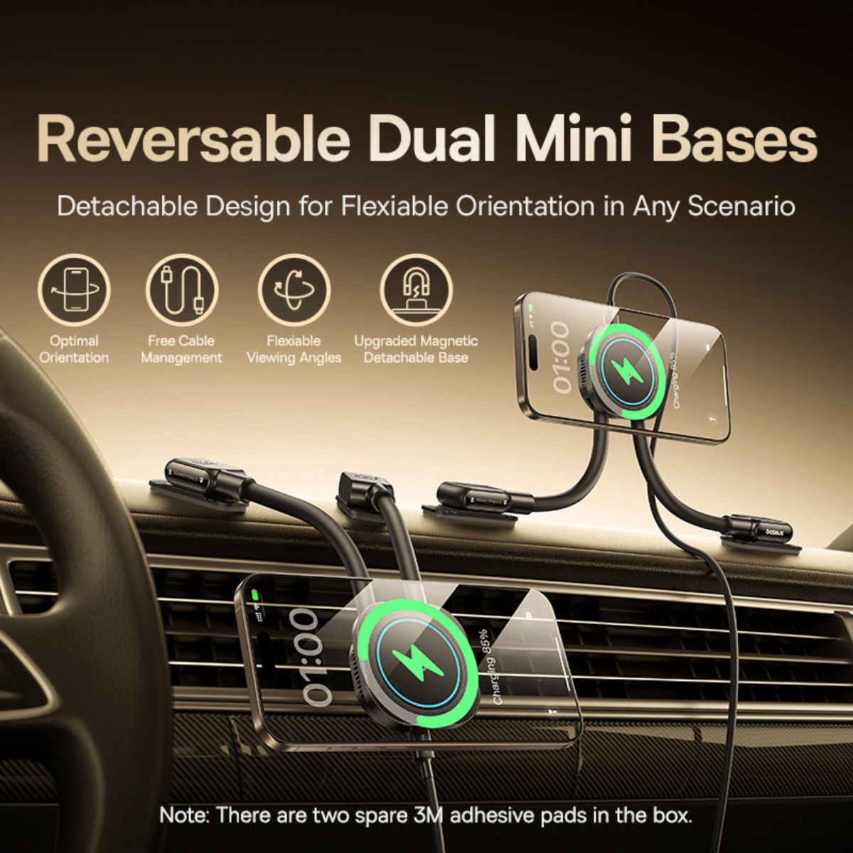 Baseus PrimeTrip C03sPro Magnetic Wireless Car Charger Mount